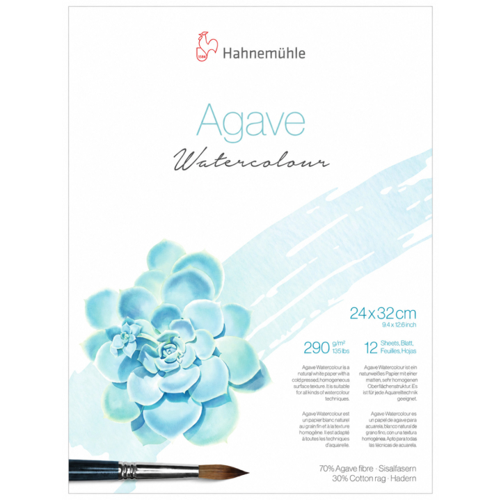 Aquarellpapier Agave 290g CP 24x32 cm in der Gruppe Papier & Blöcke / Künstlerblöcke / Aquarellpapier bei Pen Store (138051)
