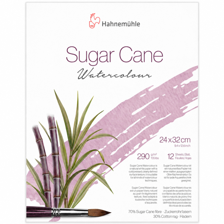 Aquarellpapier Sugar Cane 290g 24x32 cm in der Gruppe Papier & Blöcke / Künstlerblöcke / Aquarellpapier bei Pen Store (138054)