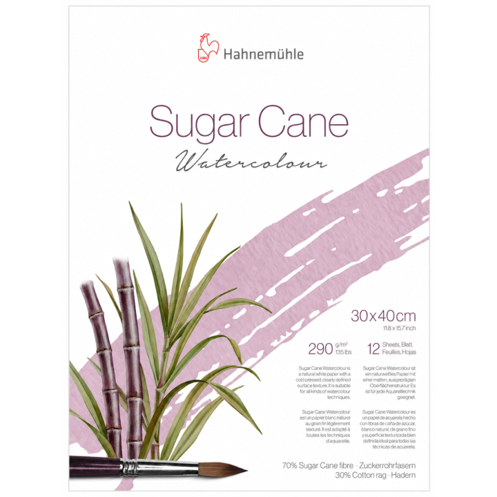Aquarellpapier Sugar Cane 290g 30x40 cm in der Gruppe Papier & Blöcke / Künstlerblöcke / Aquarellpapier bei Pen Store (138055)