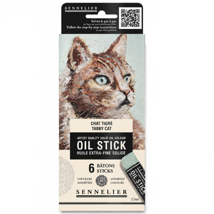 Oil Stick Mini 6er-Set Tabby cat in der Gruppe Künstlerbedarf / Buntstifte und Bleistifte / Ölkreiden bei Pen Store (138062)
