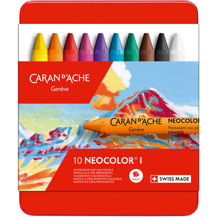 Neocolor I Pastellkreiden 10er-Set in der Gruppe Künstlerbedarf / Buntstifte und Bleistifte / Pastellkreiden bei Pen Store (138089)