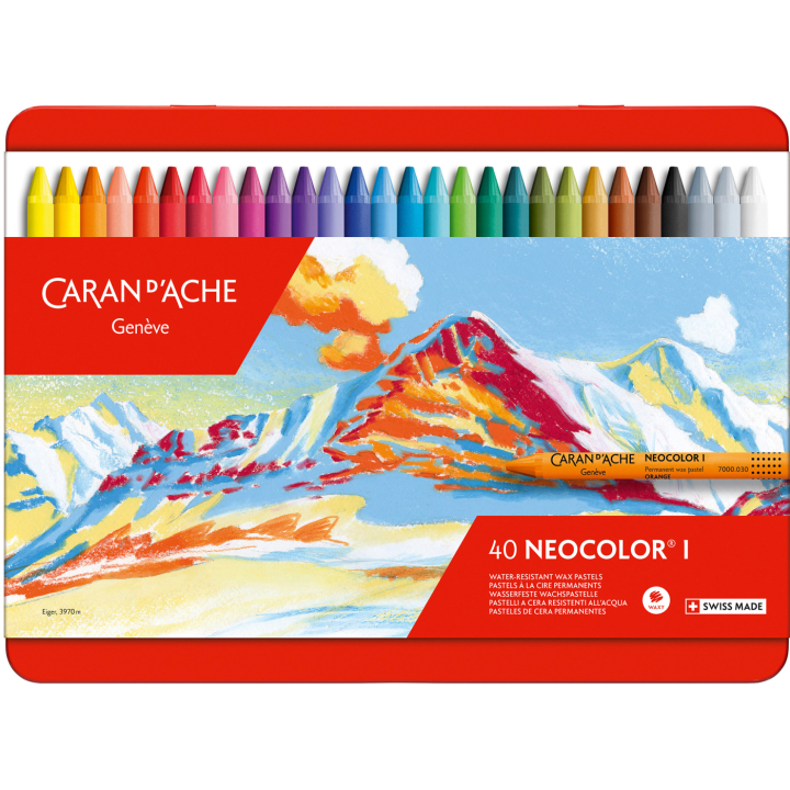 Neocolor I Pastellkreiden 40er-Set in der Gruppe Künstlerbedarf / Buntstifte und Bleistifte / Pastellkreiden bei Pen Store (138090)