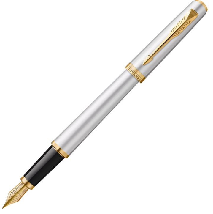 Meridian Chrome/Gold Füllfederhalter  in der Gruppe Stifte / Fine Writing / Füllfederhalter bei Pen Store (138303_r)