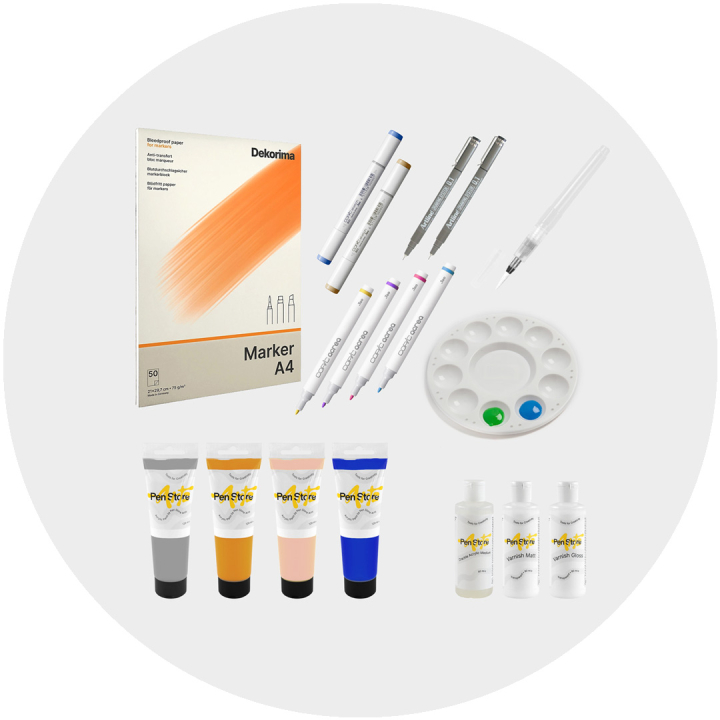 Mini Creativity Bundle in der Gruppe Künstlerbedarf / Künstlerset / Malset bei Pen Store (bundle_1)