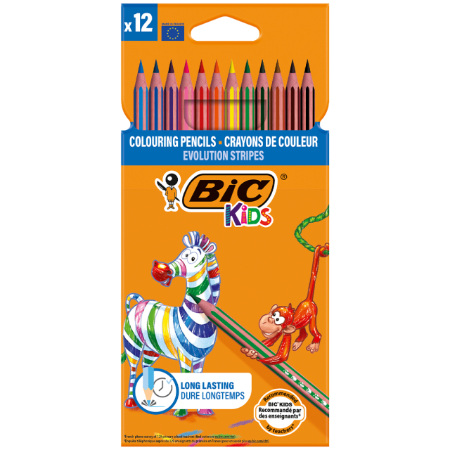 Kids Evolution Stripes Buntstifte 12er-Set (ab 5 Jahren)