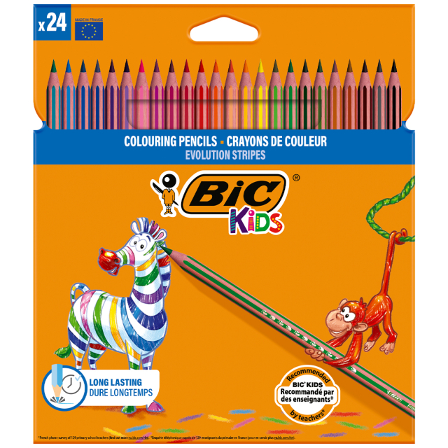 Kids Evolution Stripes Buntstifte 24er-Set (ab 5 Jahren)