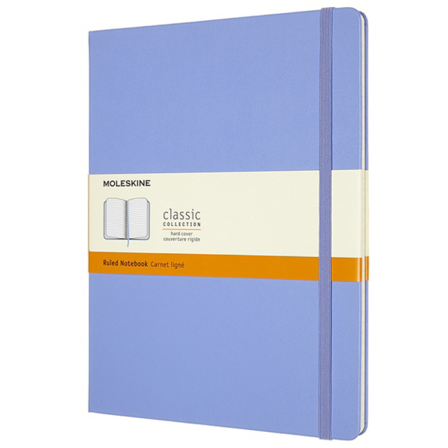 Classic Hard Cover Notebook XL Hydrangea Blue