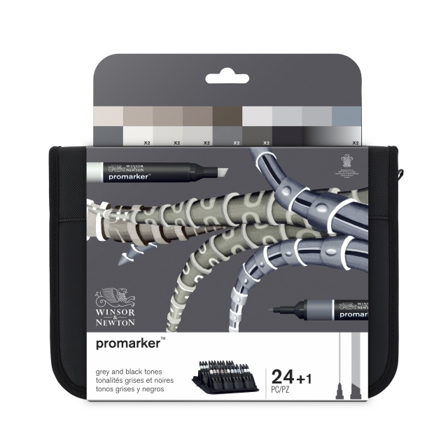 Promarker Black & Greys Wallet 24er-Set