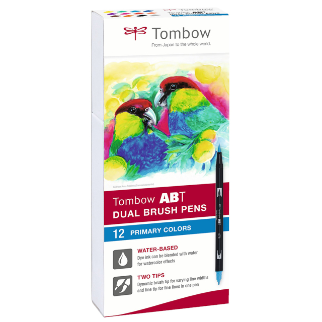 ABT Dual Brush Stift 12er-Set Primary