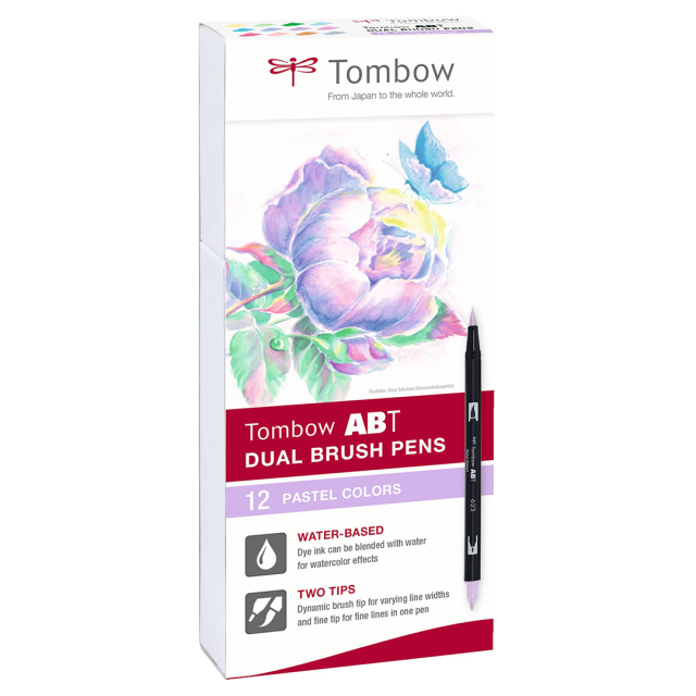 ABT Dual Brush Stift 12er-Set Pastel