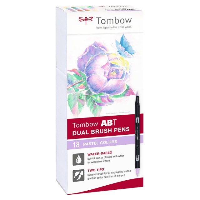ABT Dual Brush Stift 18er-Set Pastel