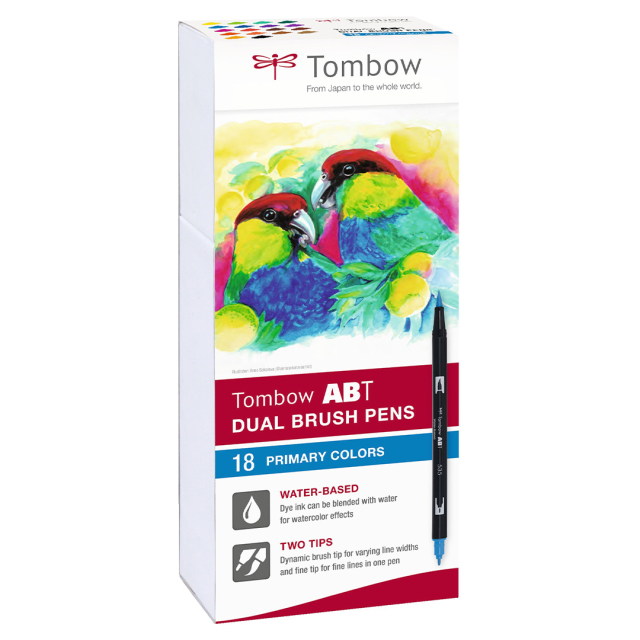 ABT Dual Brush Stift 18er-Set Primary