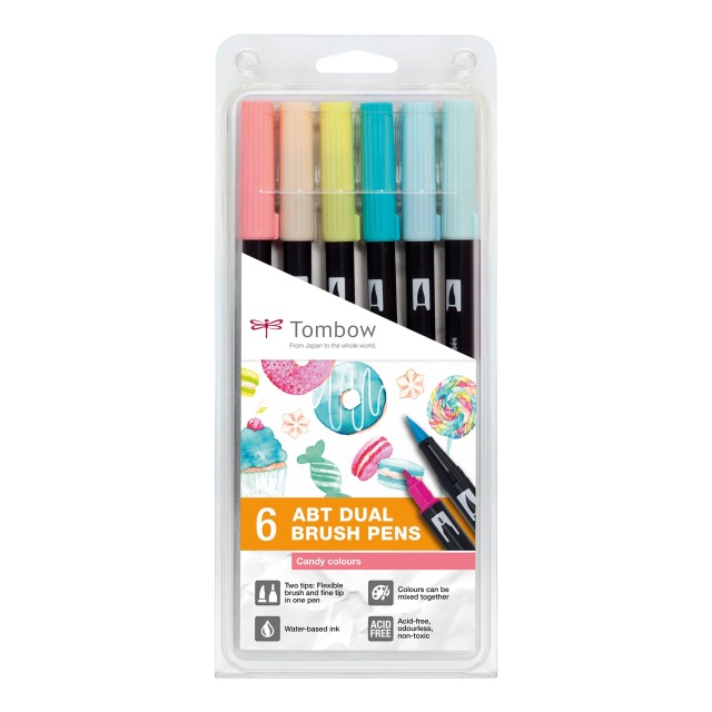 ABT Dual Brush Stift 6er-Set Candy