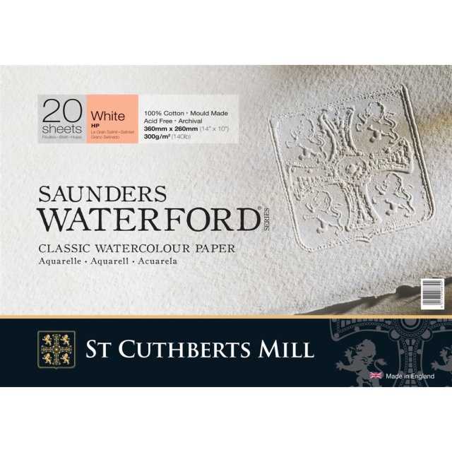 Saunders Waterford Aquarellpapier White HP 36x26 cm 300g