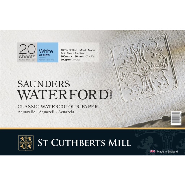 Saunders Waterford Aquarellpapier White CP/NOT 26x18 cm 300g