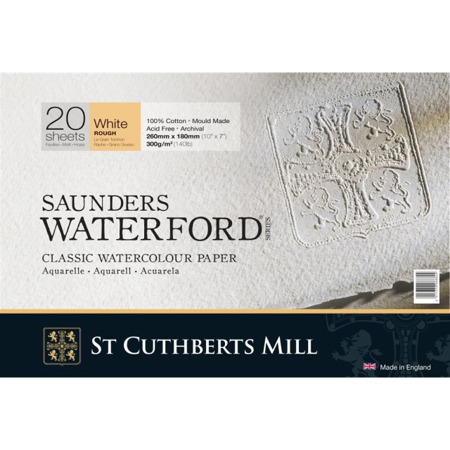 Saunders Waterford Aquarellpapier White Rough 26x18 cm 300g
