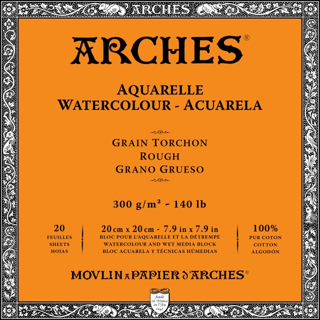 Aquarellblock Rough 300 g 20 × 20 cm
