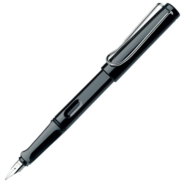 Safari Füllfederhalter Shiny black