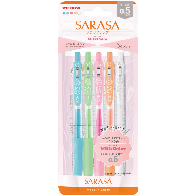 Sarasa Clip Milky 5er-Pack