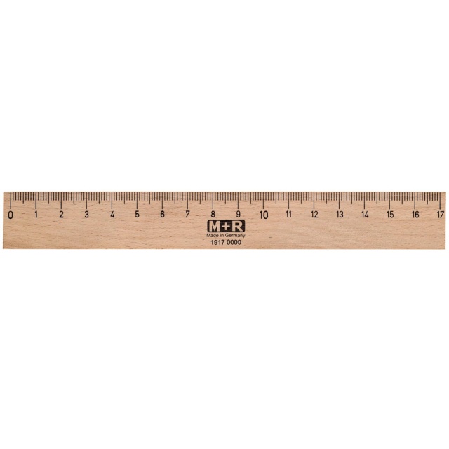 Holzlineal 17 cm