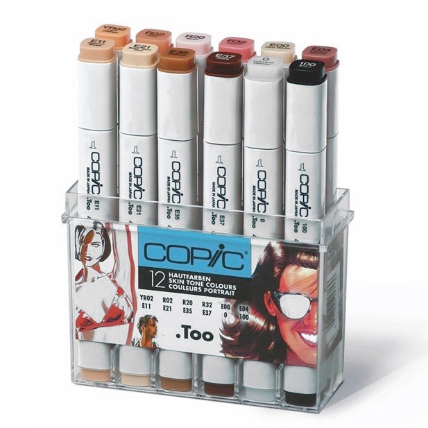 Marker 12er-Set – Hautfarben