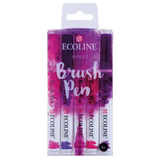 Ecoline Brush Pen Violet 5er-Set