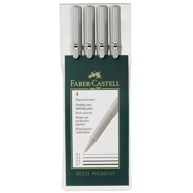 Zeichenstift Ecco Pigment 4er-Set