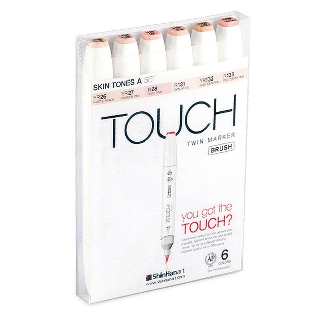 Twin Brush Marker im 6er-Set Skin Tones A