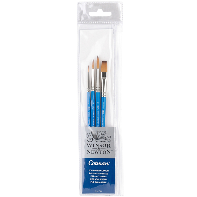 Cotman Synthetische Pinsel 4er-Set