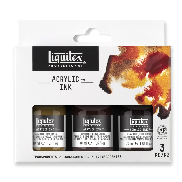 Acrylic Ink Transparents 3er-Set 30 ml