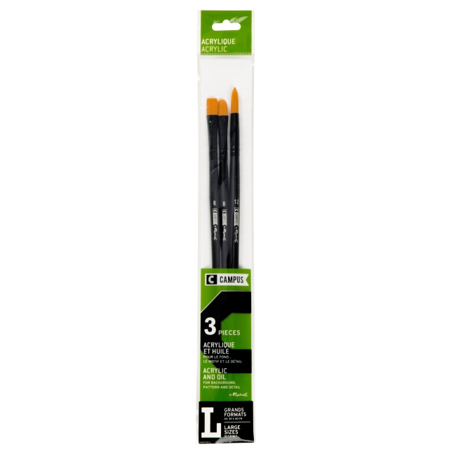 Synthetikpinsel Campus Acryl 3er-Set L