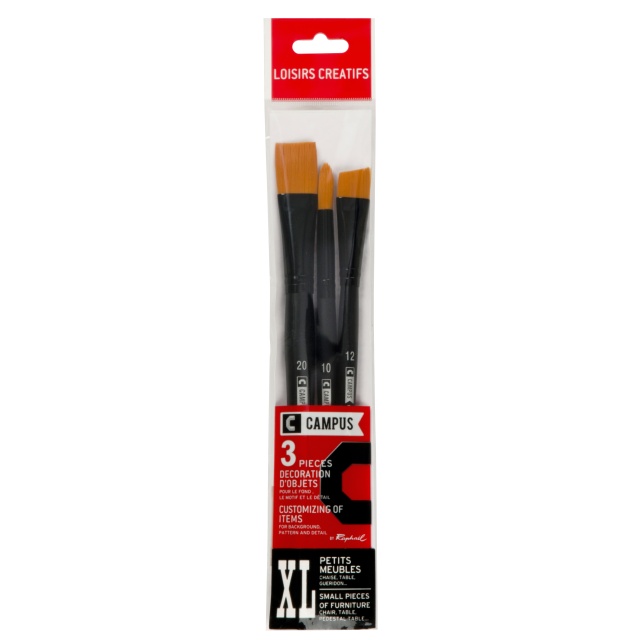 Synthetikpinsel Campus Hobby 3er-Set XL