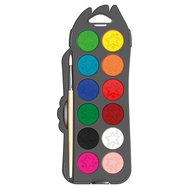 Color'Peps Wasserfarben 12er-Set + Pinsel (ab 3 Jahren)