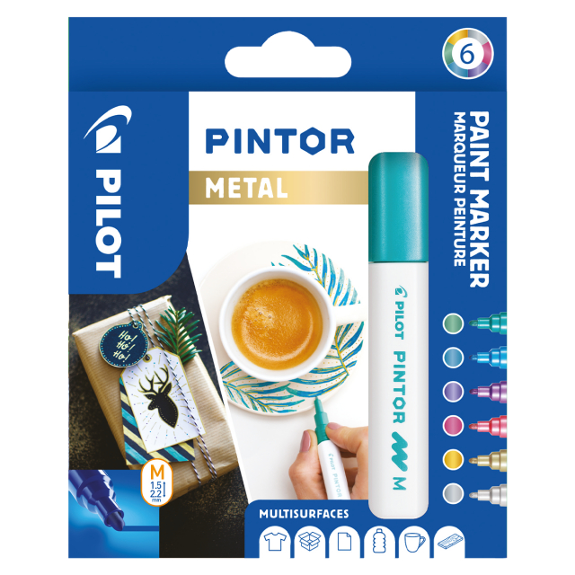 Pintor Medium 6er-Etui Metallic