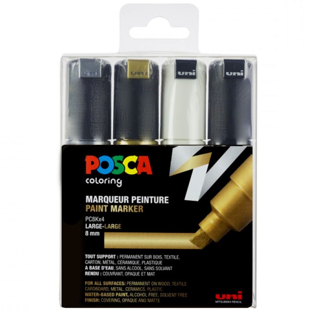 Posca PC-8K Metallic 4er-Set