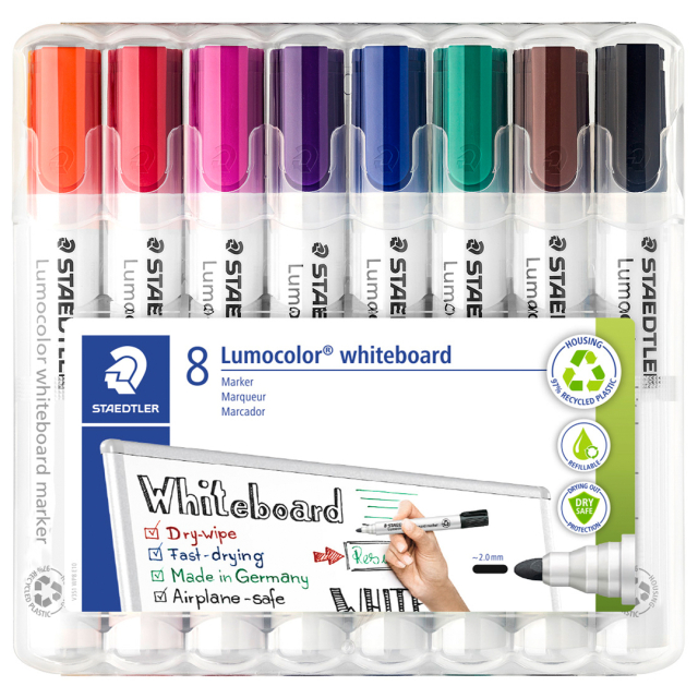 8er-Pack Lumocolor Whiteboard Round