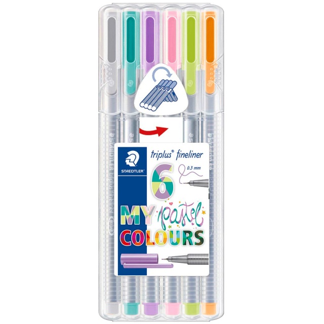 Triplus Fineliner, Pastel, 6er-Pack