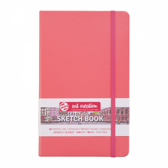 Sketchbook Large Coral Red