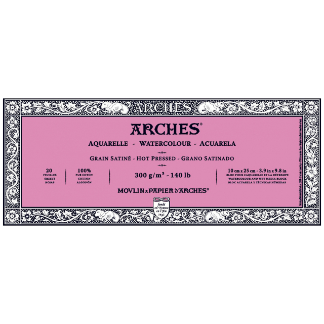 Aquarellblock HP 300g 10x25cm