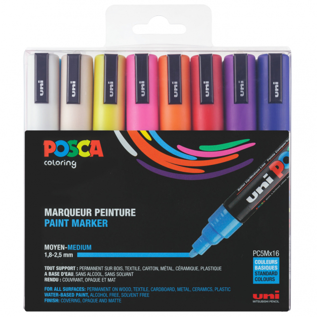 Posca PC-5M Standard Colours 16er-Set