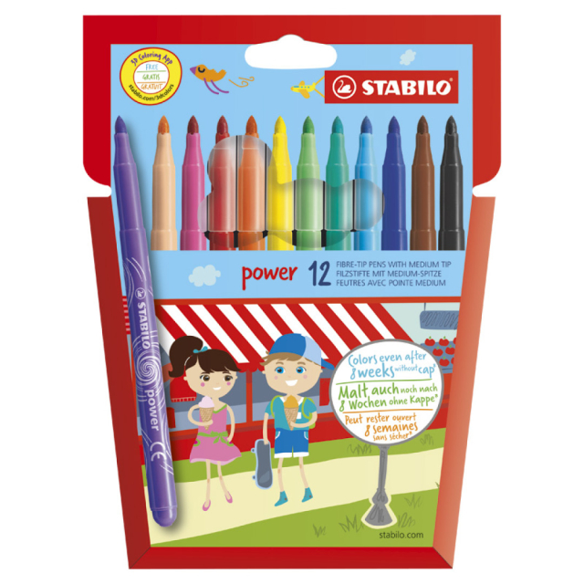 Power Filzstift 12er-Pack