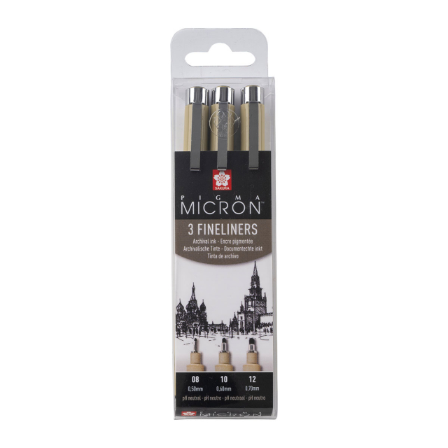 Pigma Micron Fineliner 3er-Set Broad