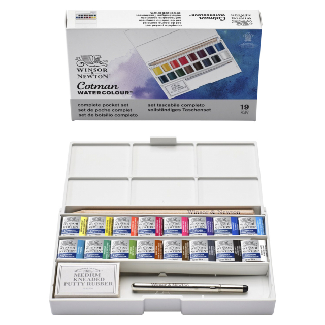 Cotman Aquarellfarben-Set Deluxe Sketchers Pocket Box