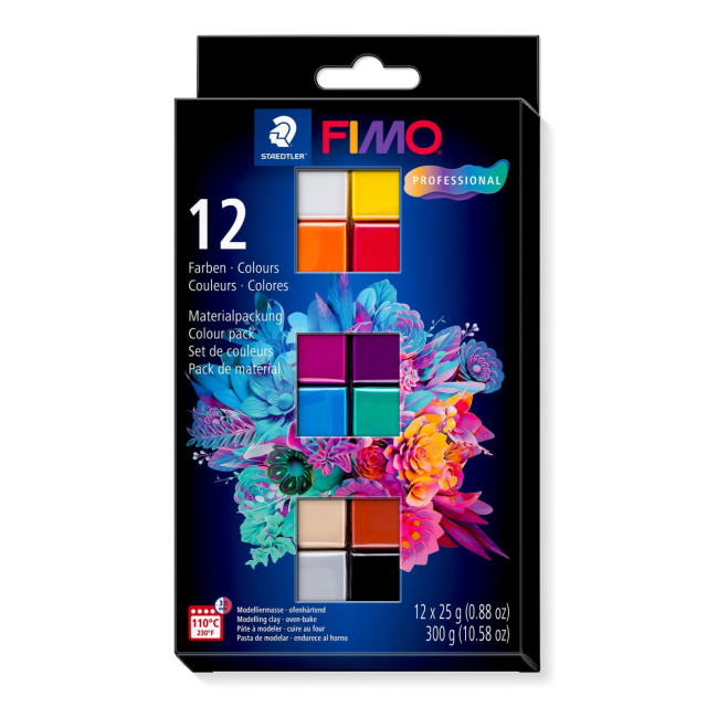 FIMO Professional Modelling Clay Basic colours 12-pack