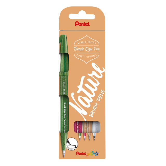 Brush Sign Pen 4er-Set Nature