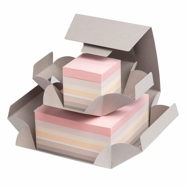 Quadratischer Notizblock Cube Stripes S Candy