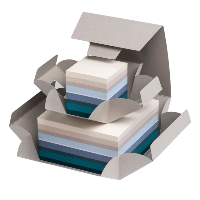 Quadratischer Notizblock Cube Stripes M Beach