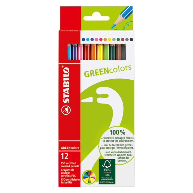 GreenColors Buntstifte 12er-Pack