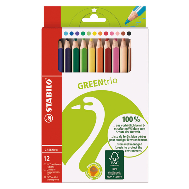 GreenColors Jumbo Buntstifte 12er-Pack