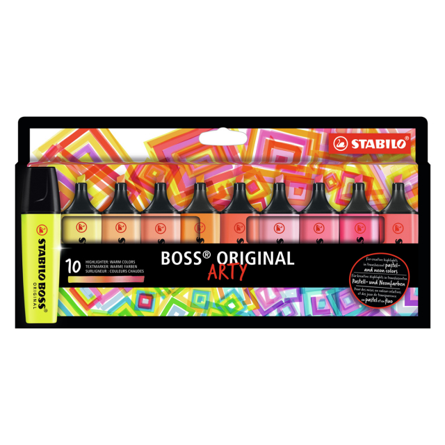 Boss Arty Warme Farben 10er-Pack